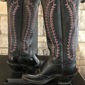 DREW Black and Pink Western Boots